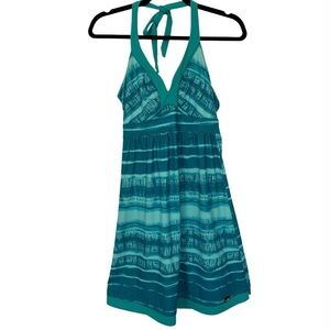 THE NORTH FACE Women’s‘Echo Lake’ Halter Dress UPF‎ 50 Aqua Stripes Beach S/P